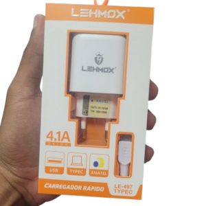 Carregador Lehmox USB/Tipo C 4.1A