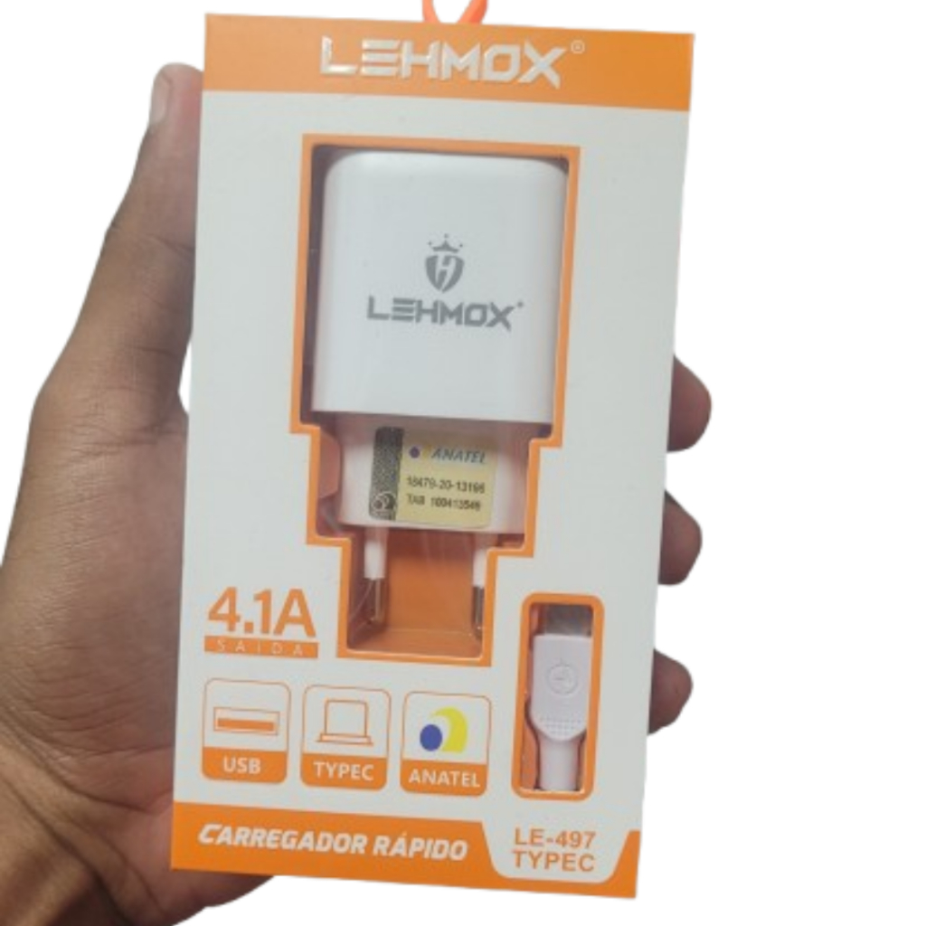 Carregador Lehmox USB/Tipo C 4.1A